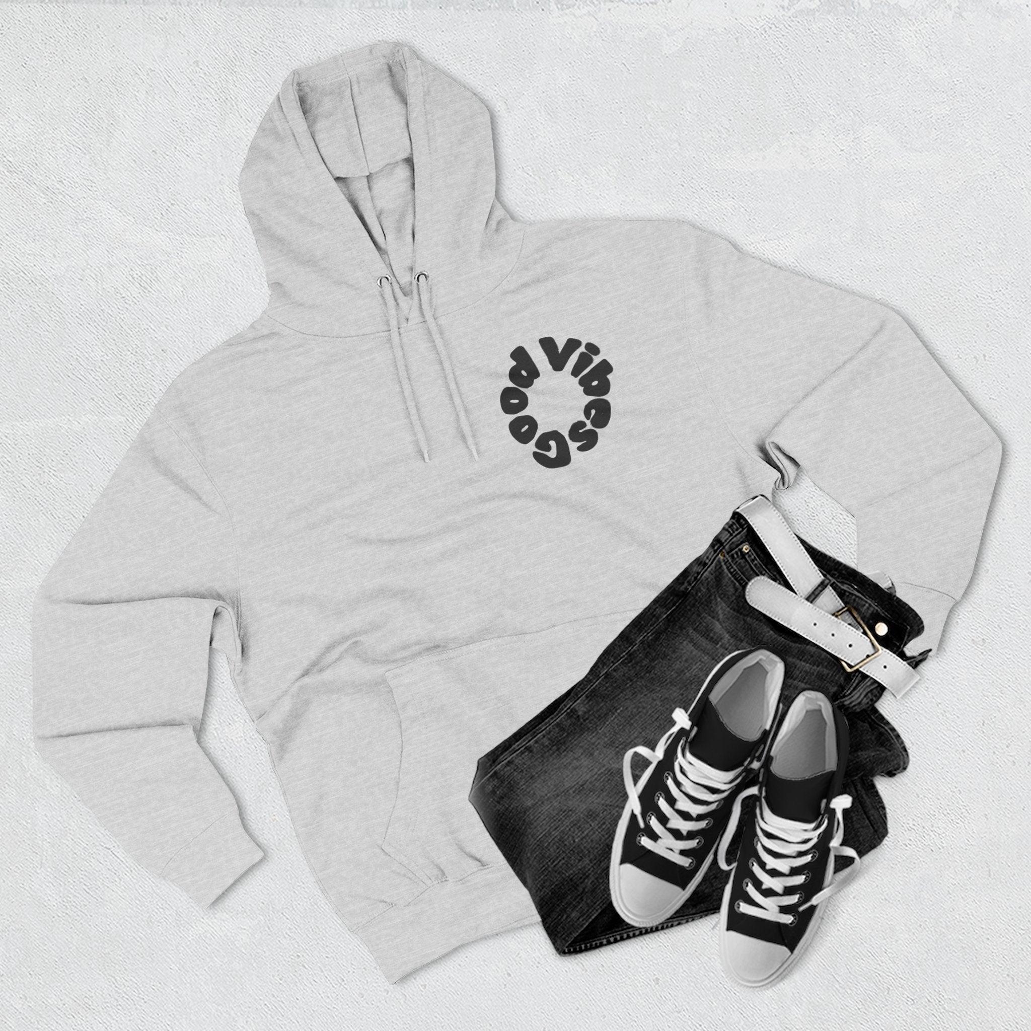 Three-Panel Fleece Hoodie